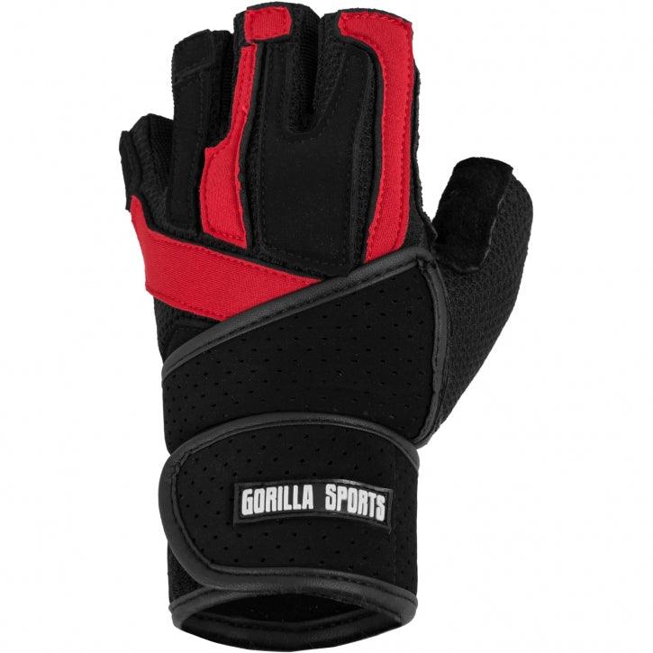 Trainingshandschuhe inkl. Gelenkbandage Schwarz/Rot - Image 7