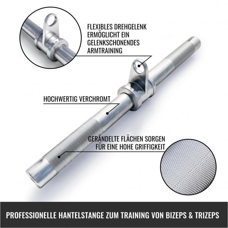 Trizeps Bizeps Stange mit Drehgelenk aus Chrom - Image 3