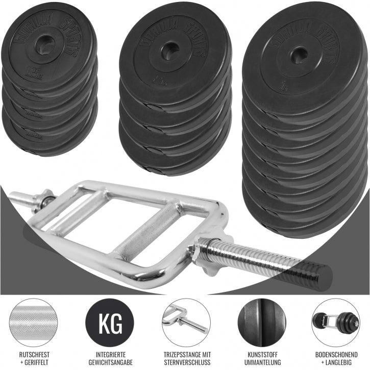 Trizepstrainer Set Kunststoff 35 kg mit Sternverschlüssen - Image 4